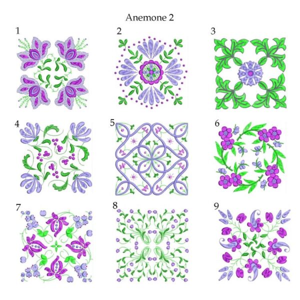 Anemone Quilt Squares #2