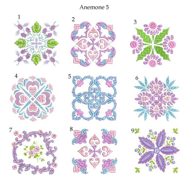 Anemone Quilt Squares #5
