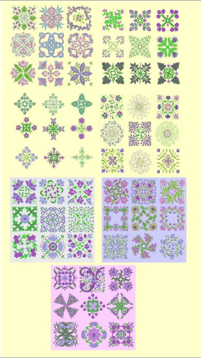 Quilt Square Embroidery collection