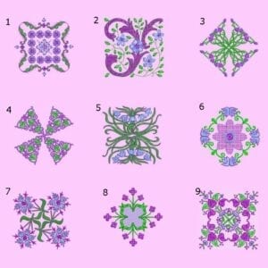 Anemone Quilt #3 Singles designs