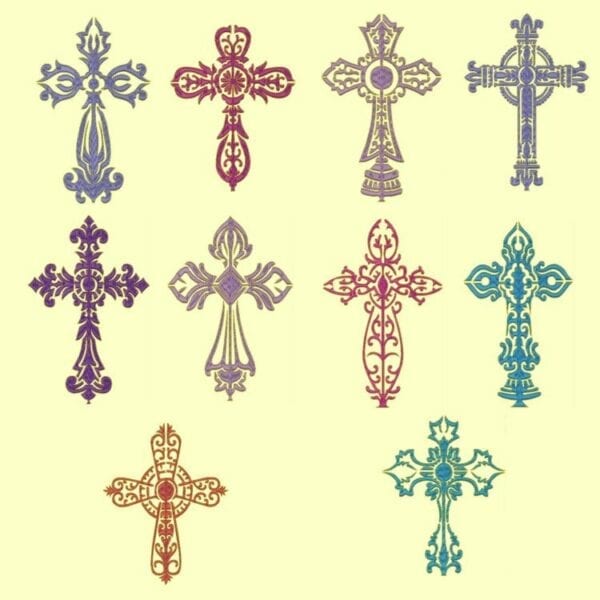 Hemingworth Threadset 13 bonus designs-Satin Crosses