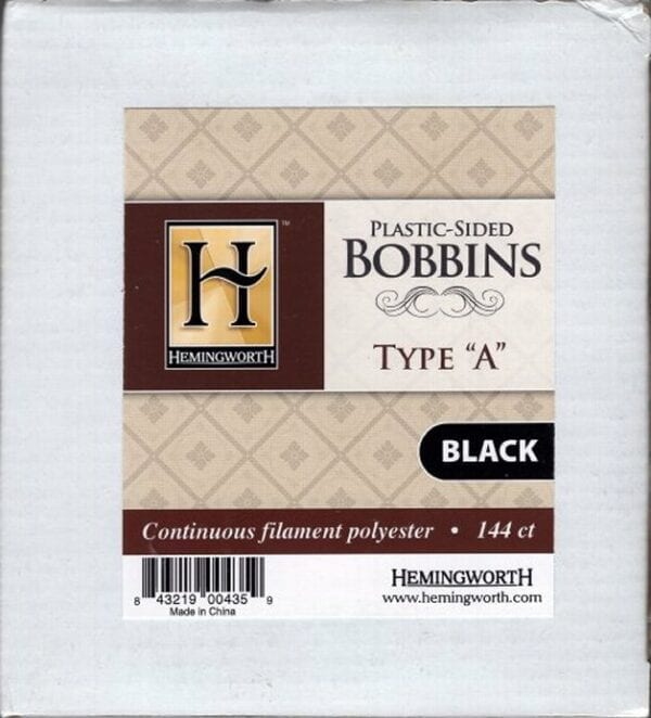 Plastic Sided Bobbins-Type A- Black