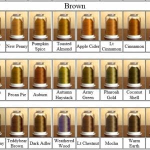 Hemingworth Embroidery Thread Brown Color Family