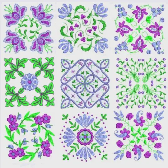 Anemone Quilt #2 Embroidery Designs