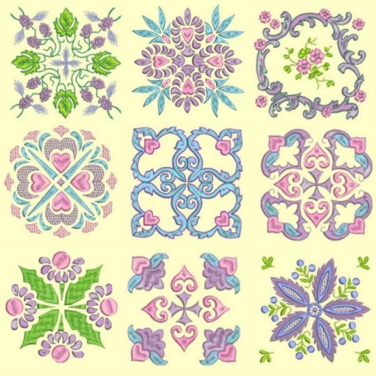 Anemone Quilt Squares #5 Design Collection