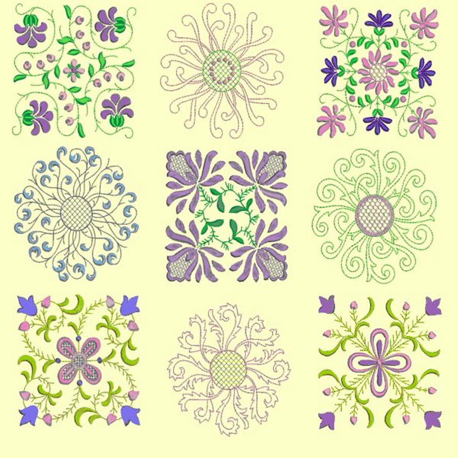 Anemone Quilt #1 Design Set