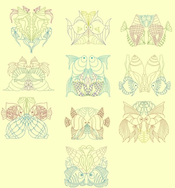Kaleidoscopic Sea Life-Bonus Designs