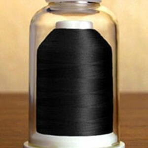 1000 Classic Black Hemingworth Machine Embroidery Thread