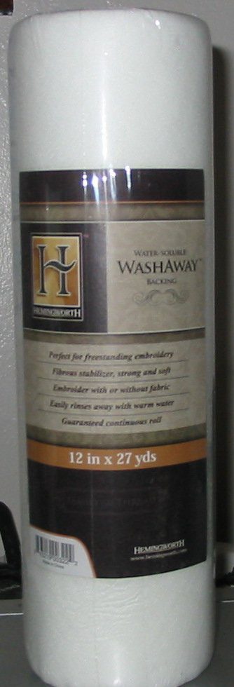 Water Soluble washaway backing-White