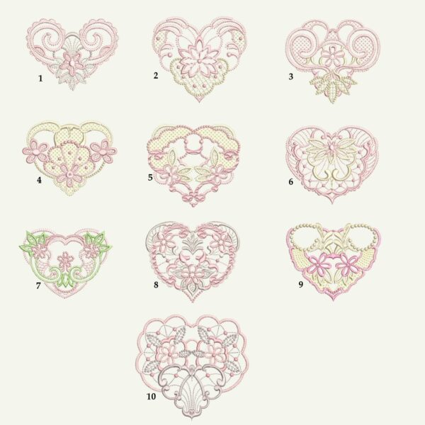 Candlewick & Satin Hearts collection-singles designs