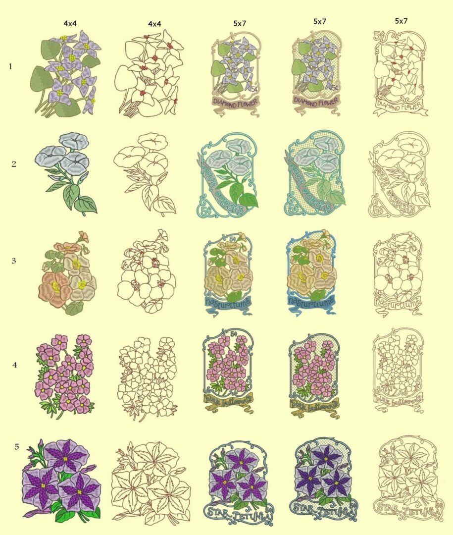 Flower theme-Anemone Quilt Embroidery Designs