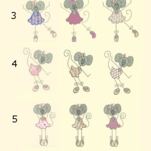 Ballet Mice Singles designs