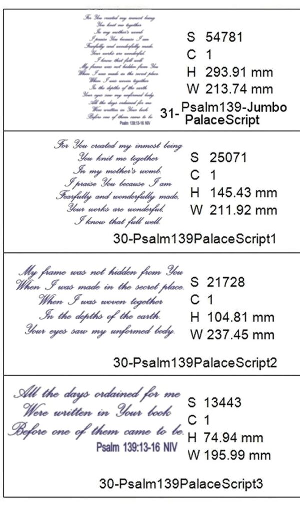 Psalm 139 Design specs-page 2