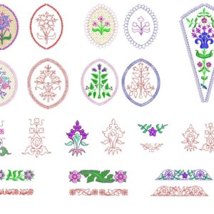 Heirloom Flowers Collection, white background