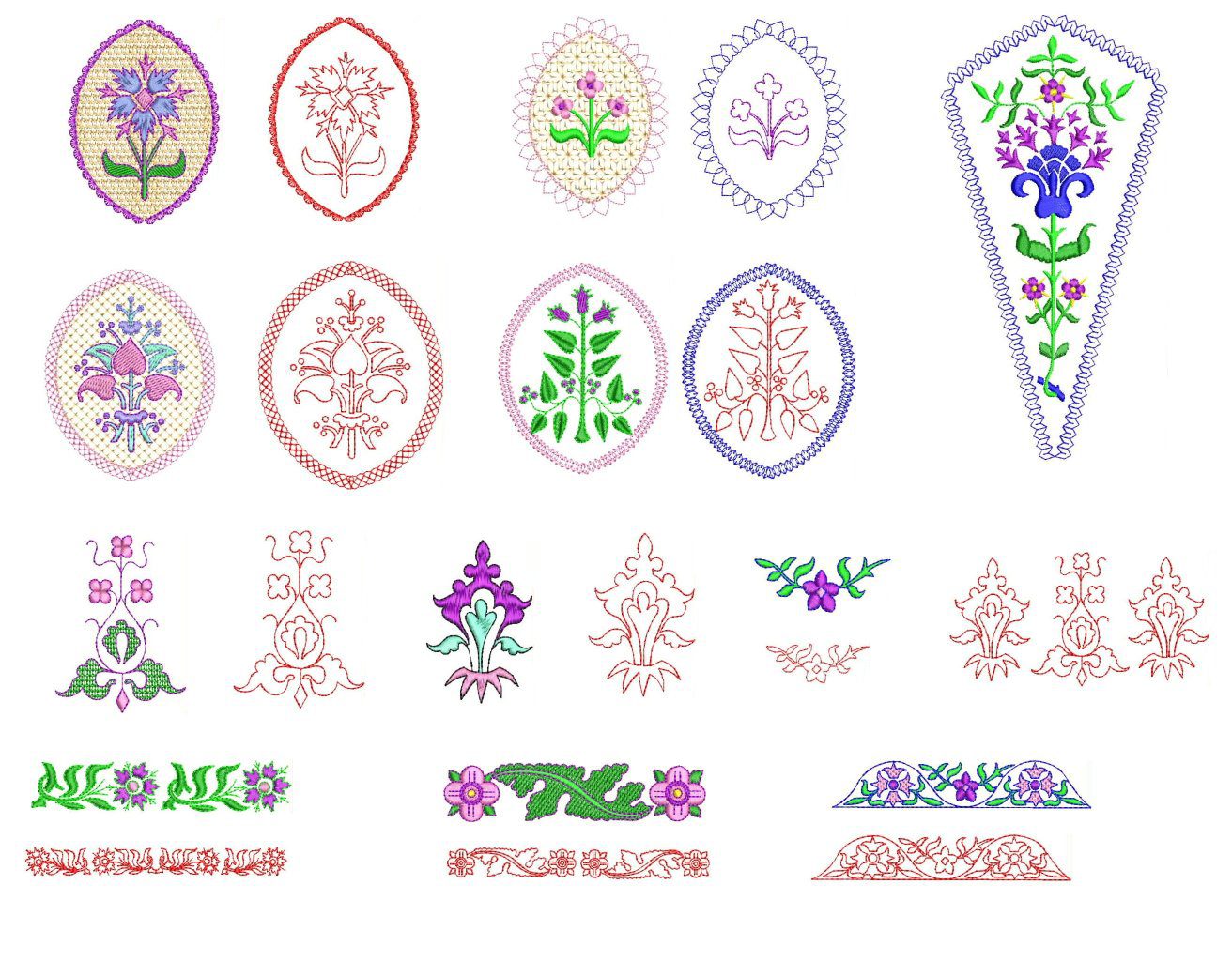 Heirloom Flowers Collection, white background