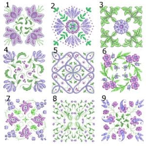 Anemone Quilt Squares #2-Singles-Downloadable