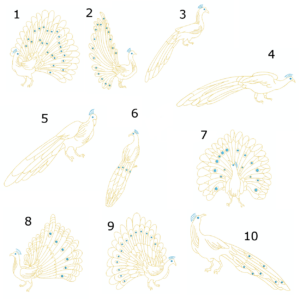 Numbered Peacocks RW Collection