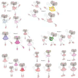 Ballet Mice Singles Sets