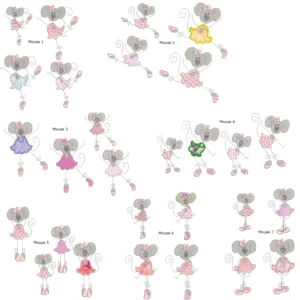 28 Ballet Mice for Collection
