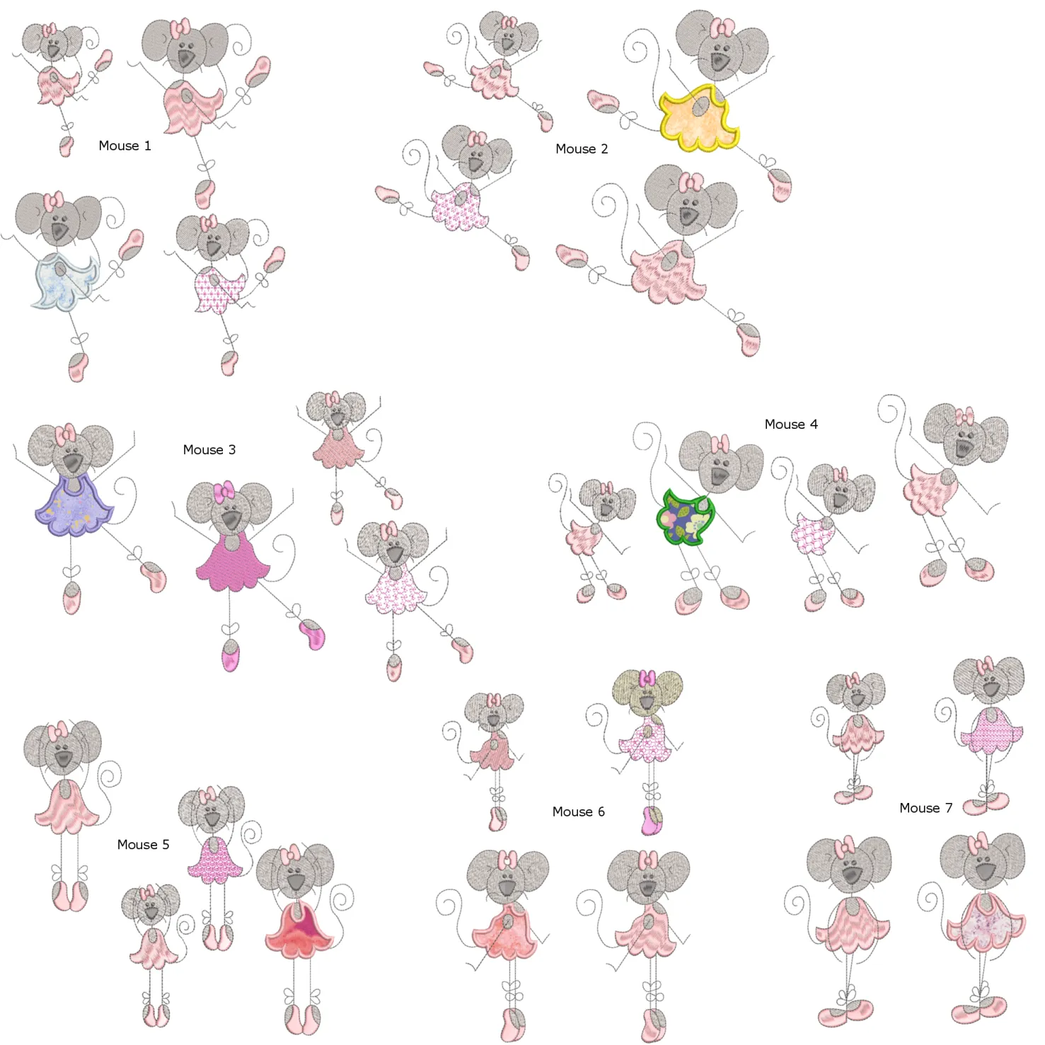 28 Ballet Mice for Collection