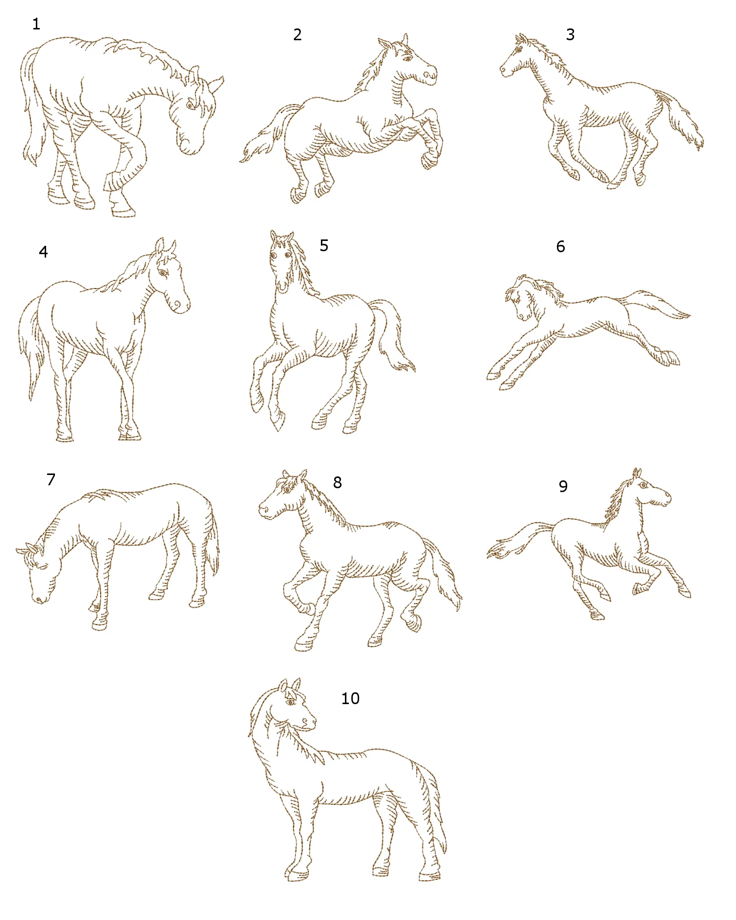 Horses RW numbered collection