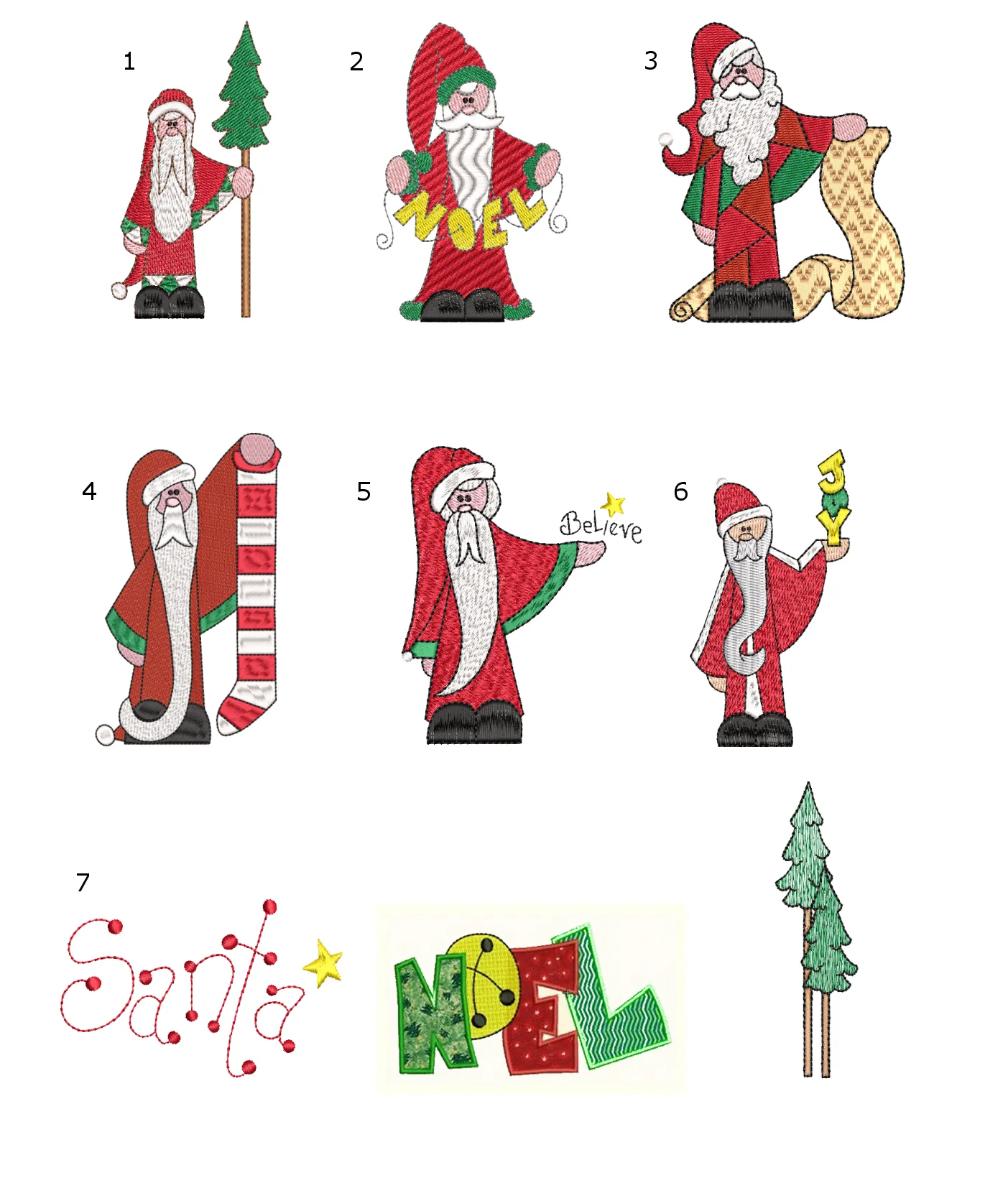 Santa numbered collection