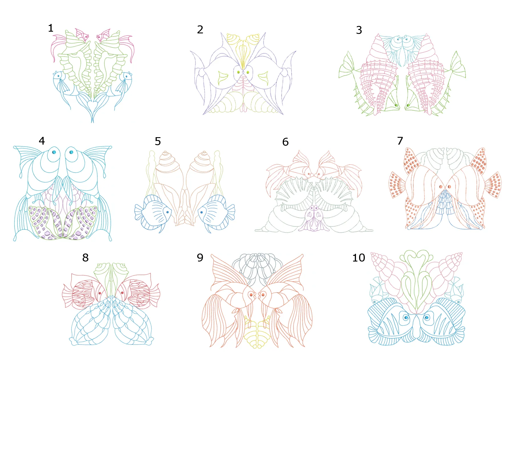 Kaleidoscopic Sea Life, numbered collection