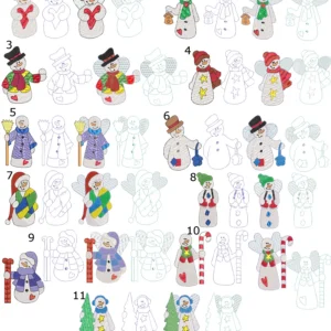 Snowmen Numbered Collection
