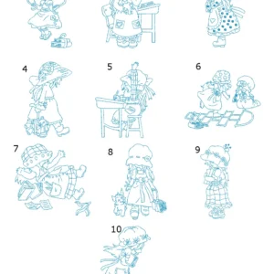 School Sunbonnets numbered collection
